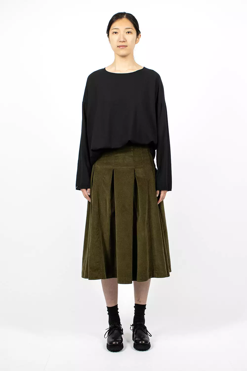 3293 Velvet Skirt Olive