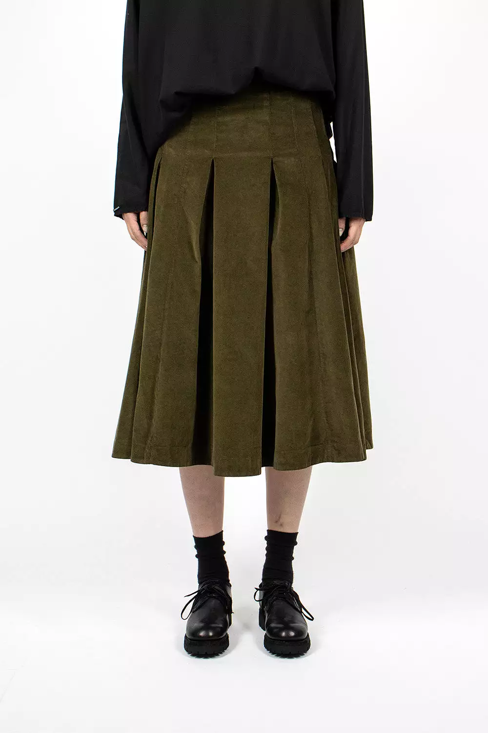 3293 Velvet Skirt Olive