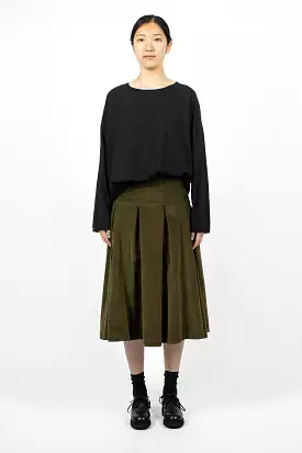 3293 Velvet Skirt Olive