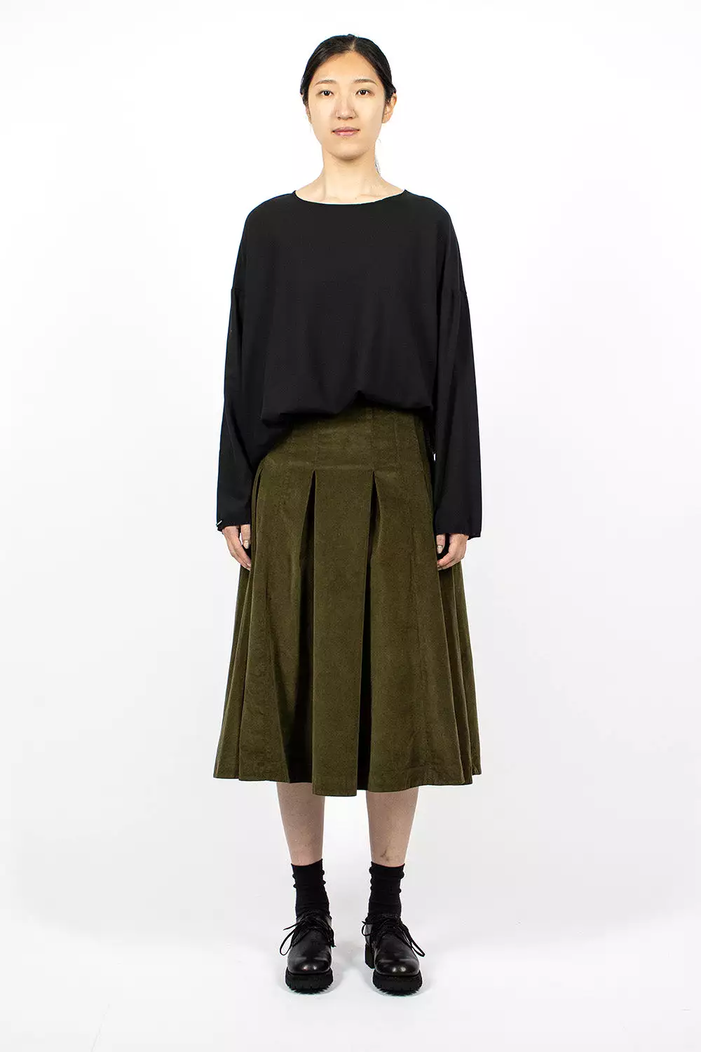 3293 Velvet Skirt Olive