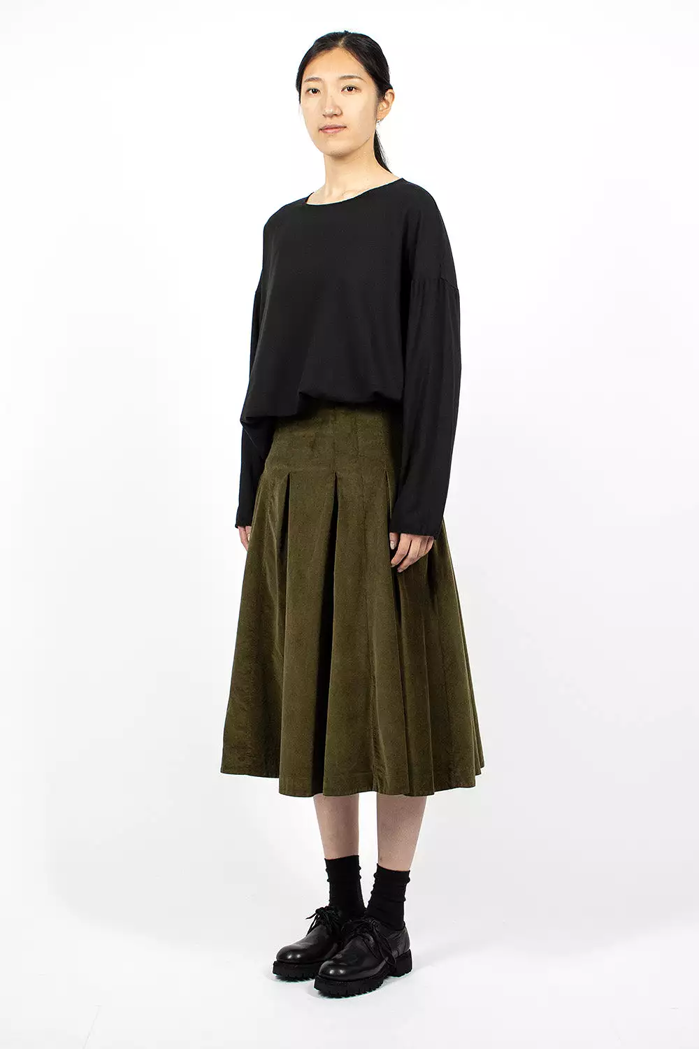 3293 Velvet Skirt Olive