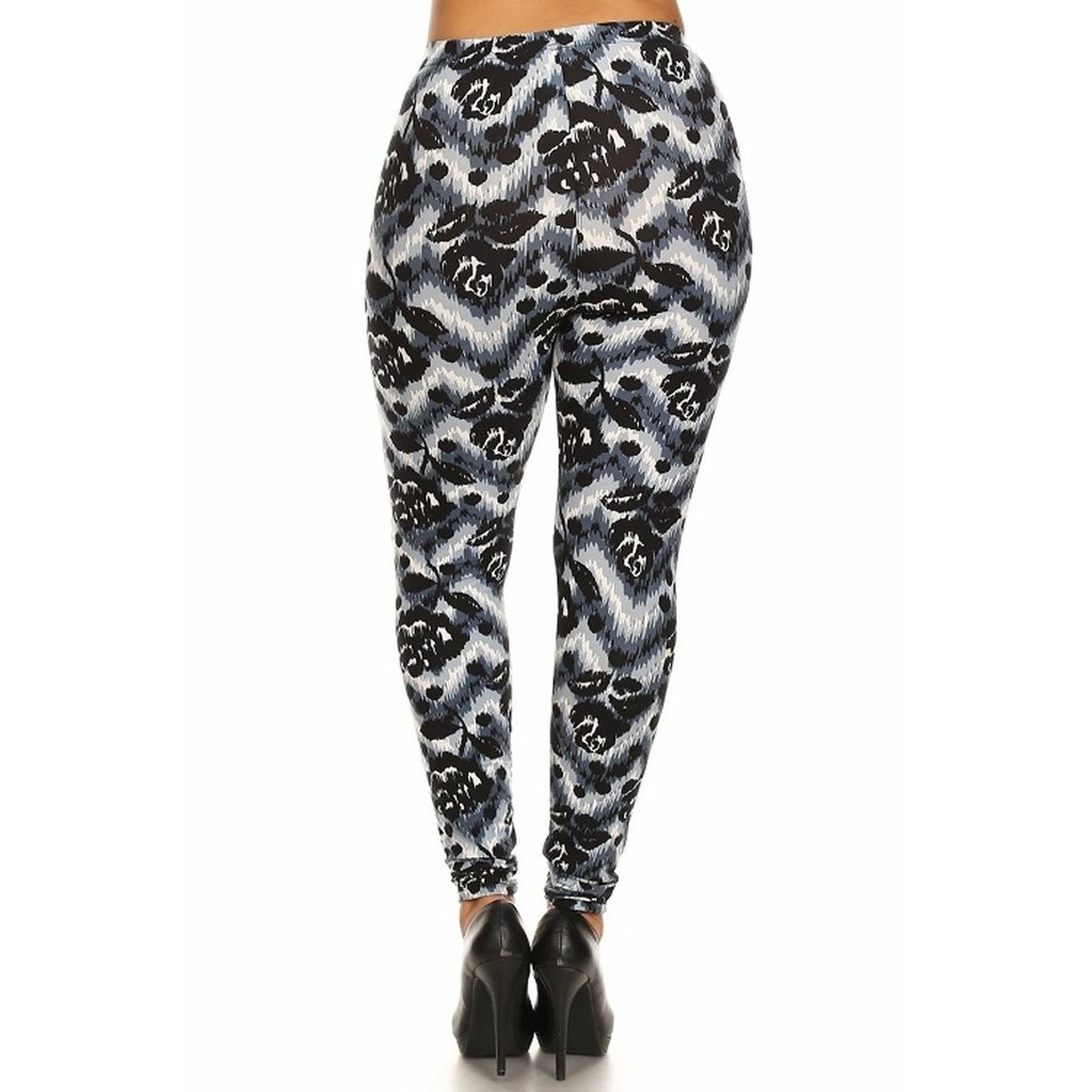 Abstract print full length leggings