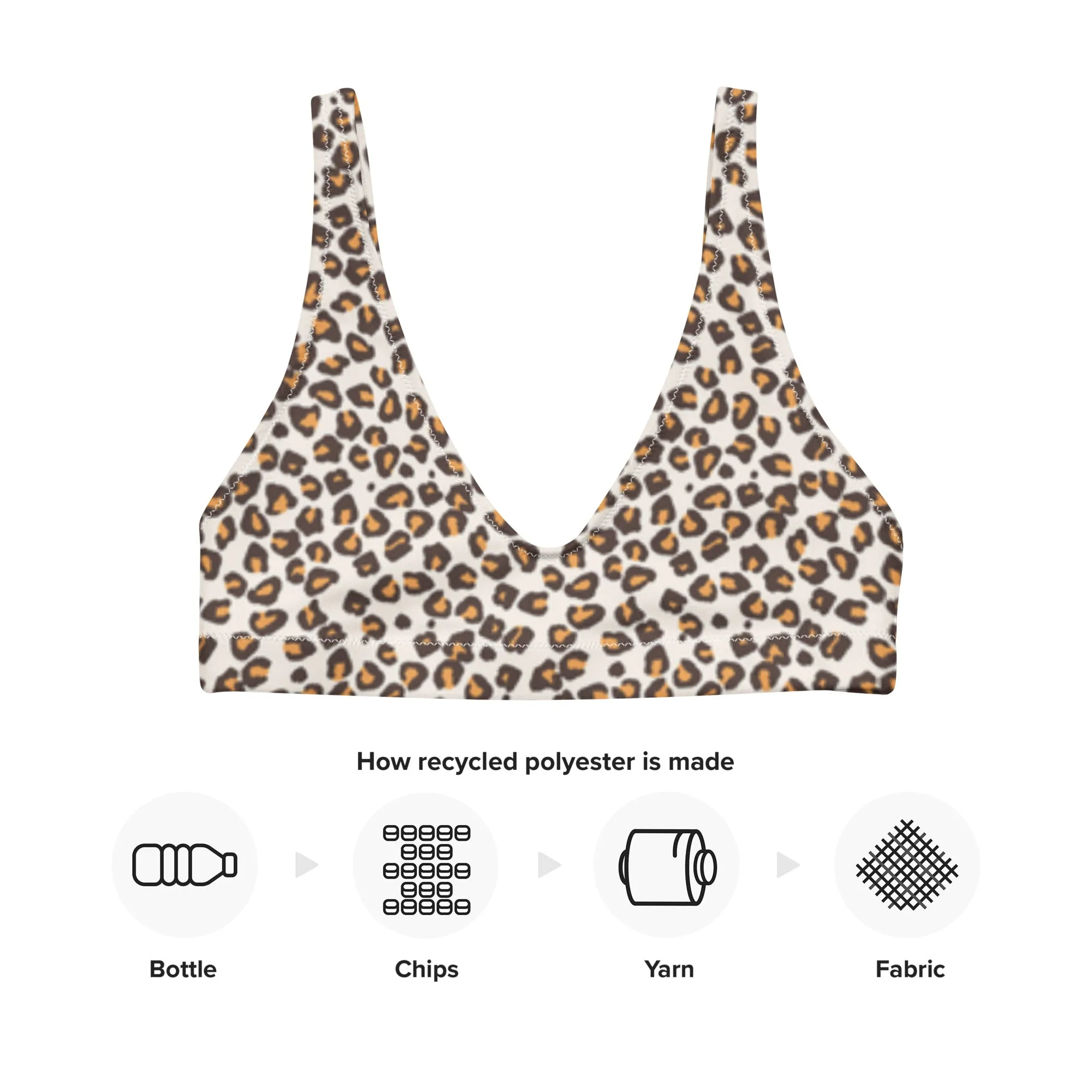 BELLA ECO PADDED BIKINI TOP | LEOPARDA