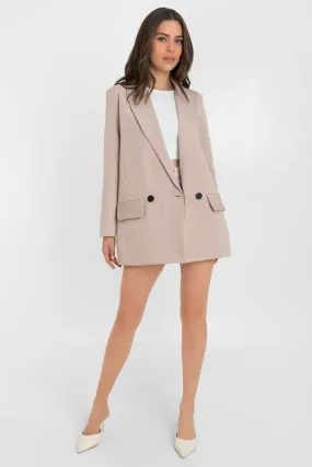 Blazer oversized solapa botones contraste