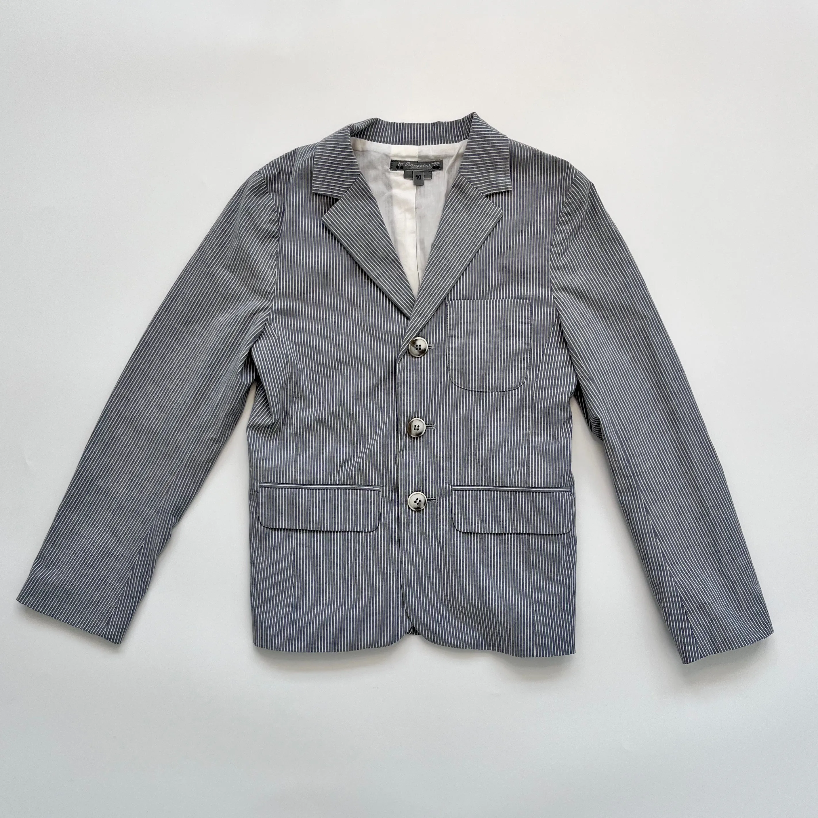 Bonpoint Blue Stripe Blazer: 10 Years