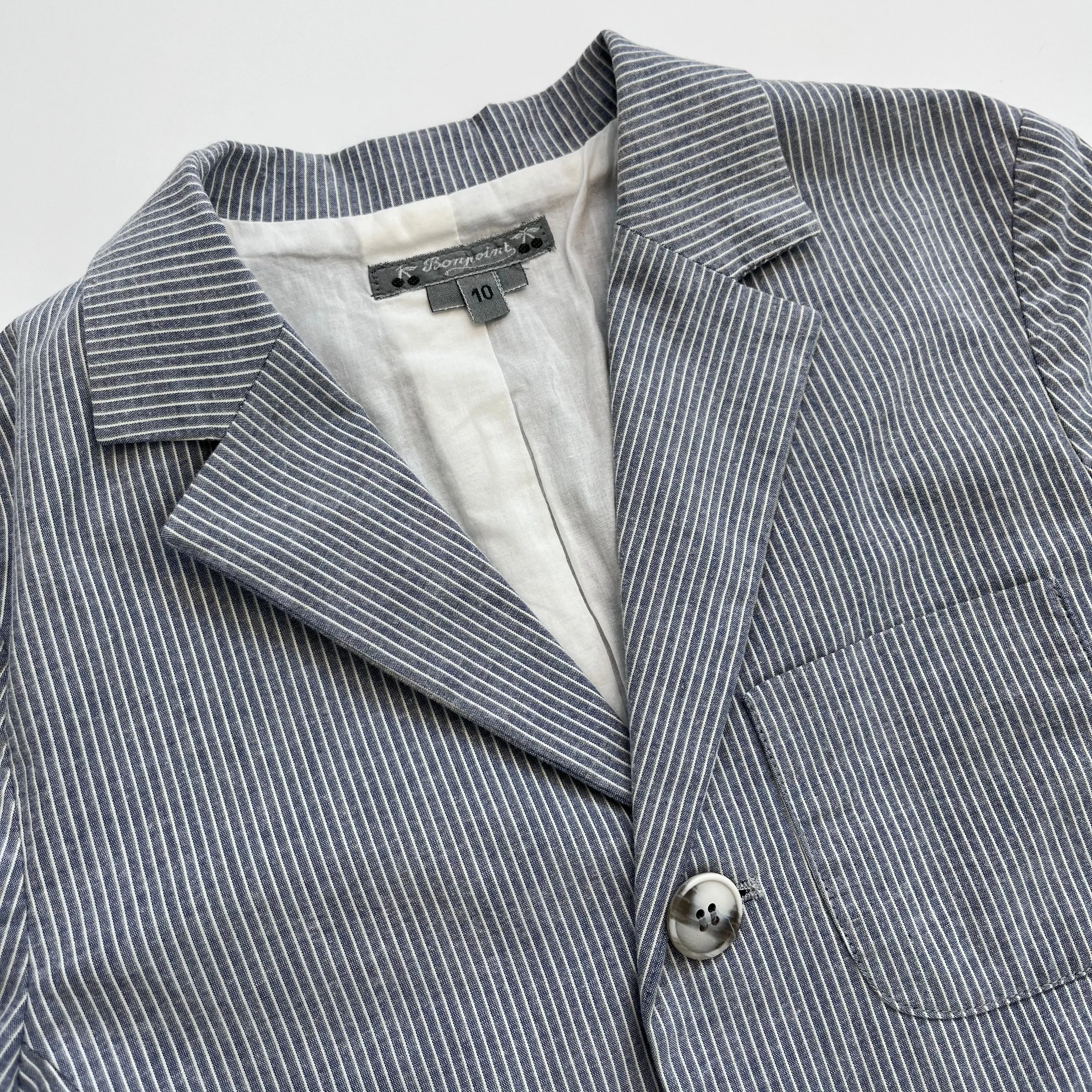 Bonpoint Blue Stripe Blazer: 10 Years