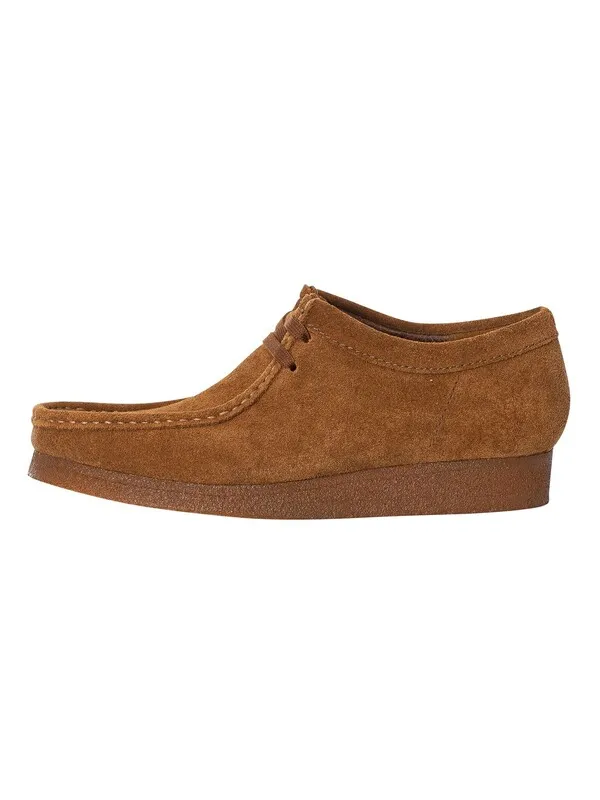 Clarks Originals Wallabee Suede Shoes - Cola