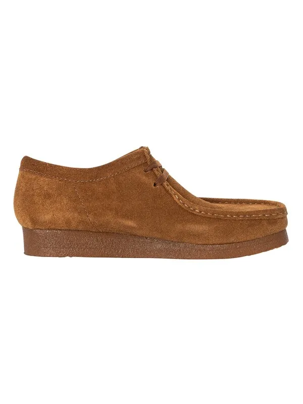 Clarks Originals Wallabee Suede Shoes - Cola