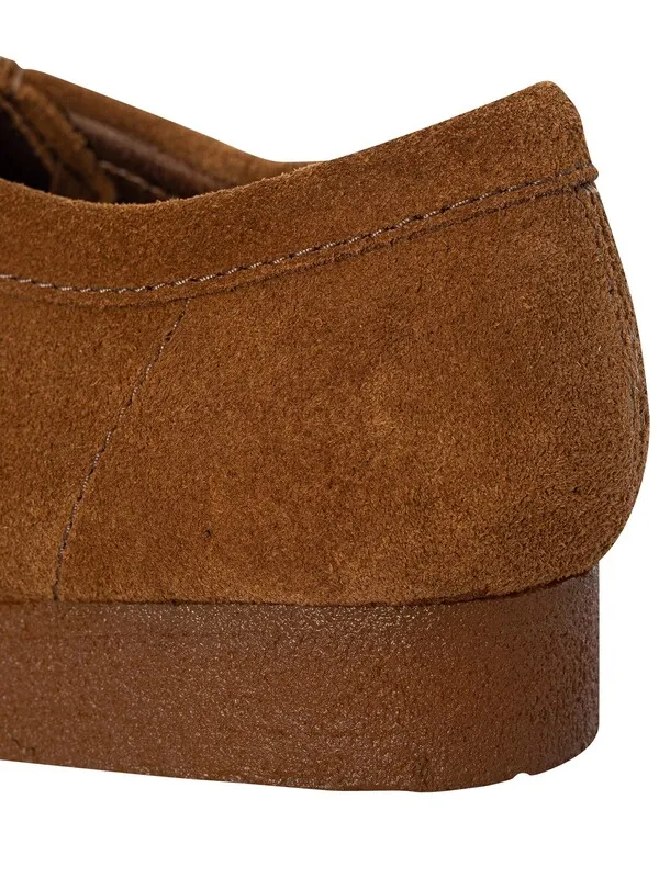 Clarks Originals Wallabee Suede Shoes - Cola