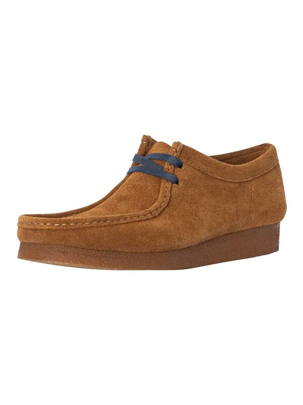 Clarks Originals Wallabee Suede Shoes - Cola