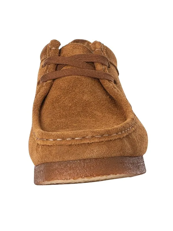 Clarks Originals Wallabee Suede Shoes - Cola