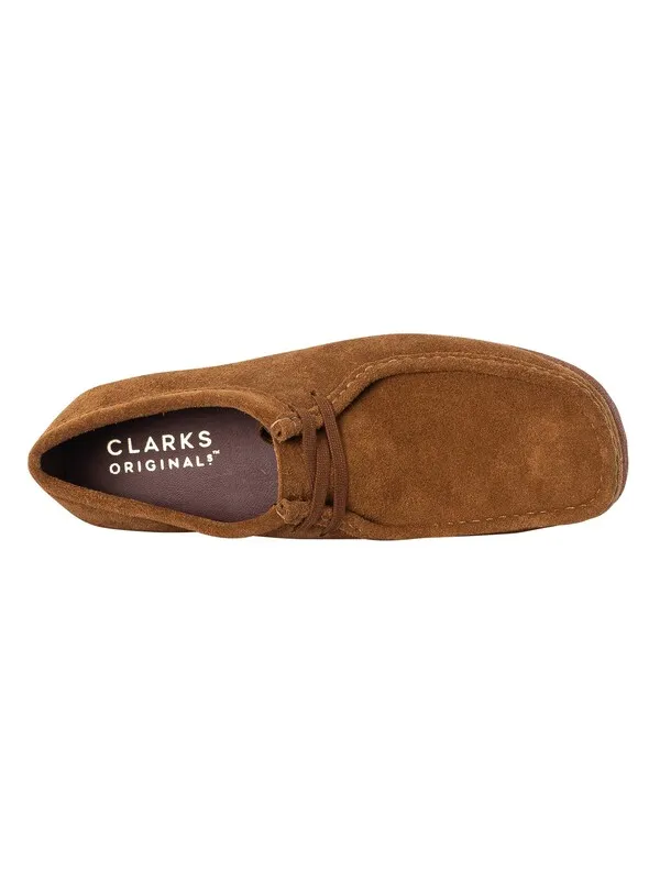 Clarks Originals Wallabee Suede Shoes - Cola