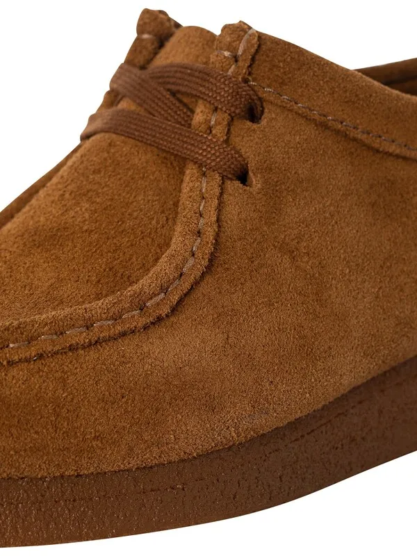 Clarks Originals Wallabee Suede Shoes - Cola