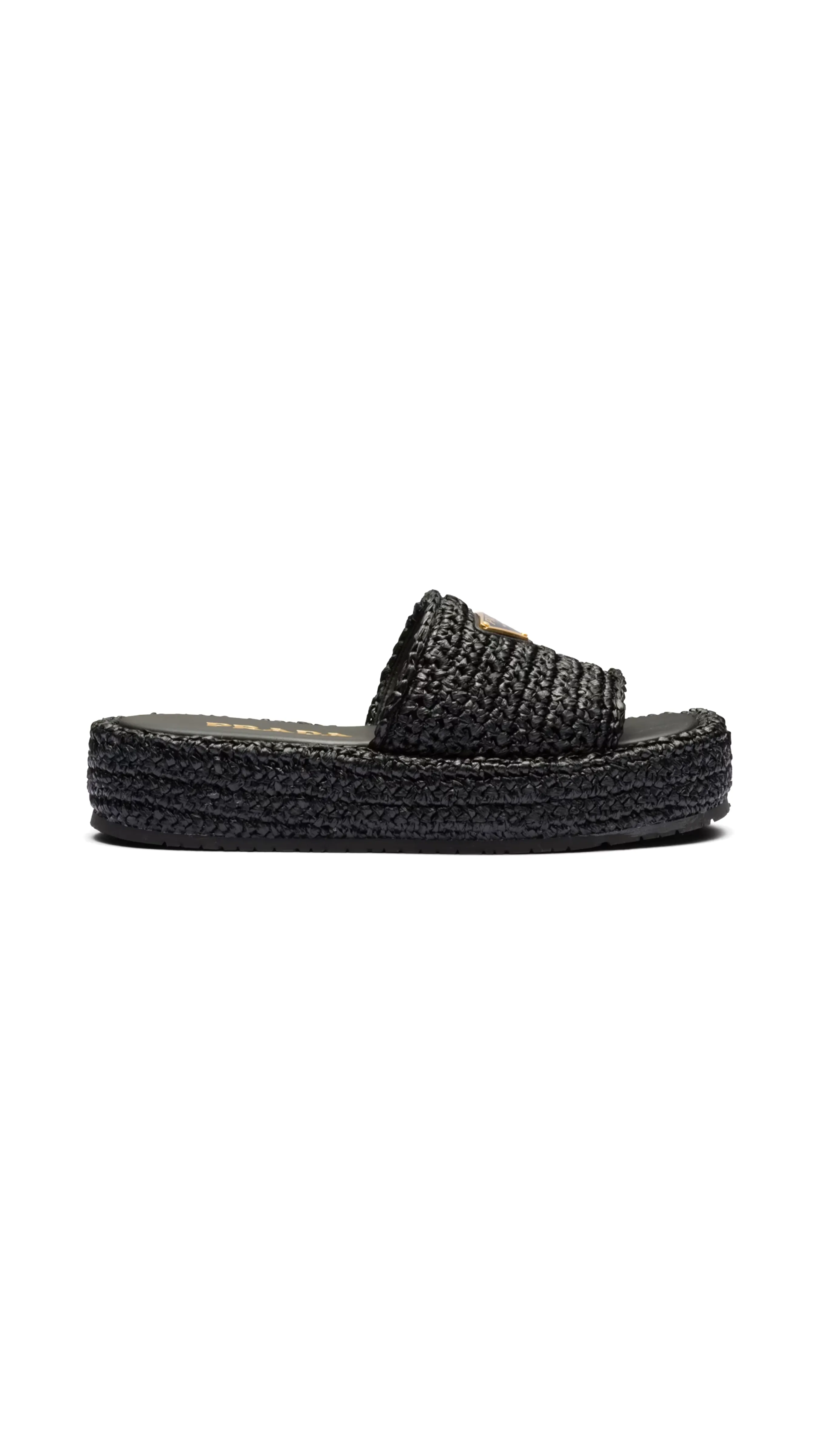 Crochet Flatform Slides - Black