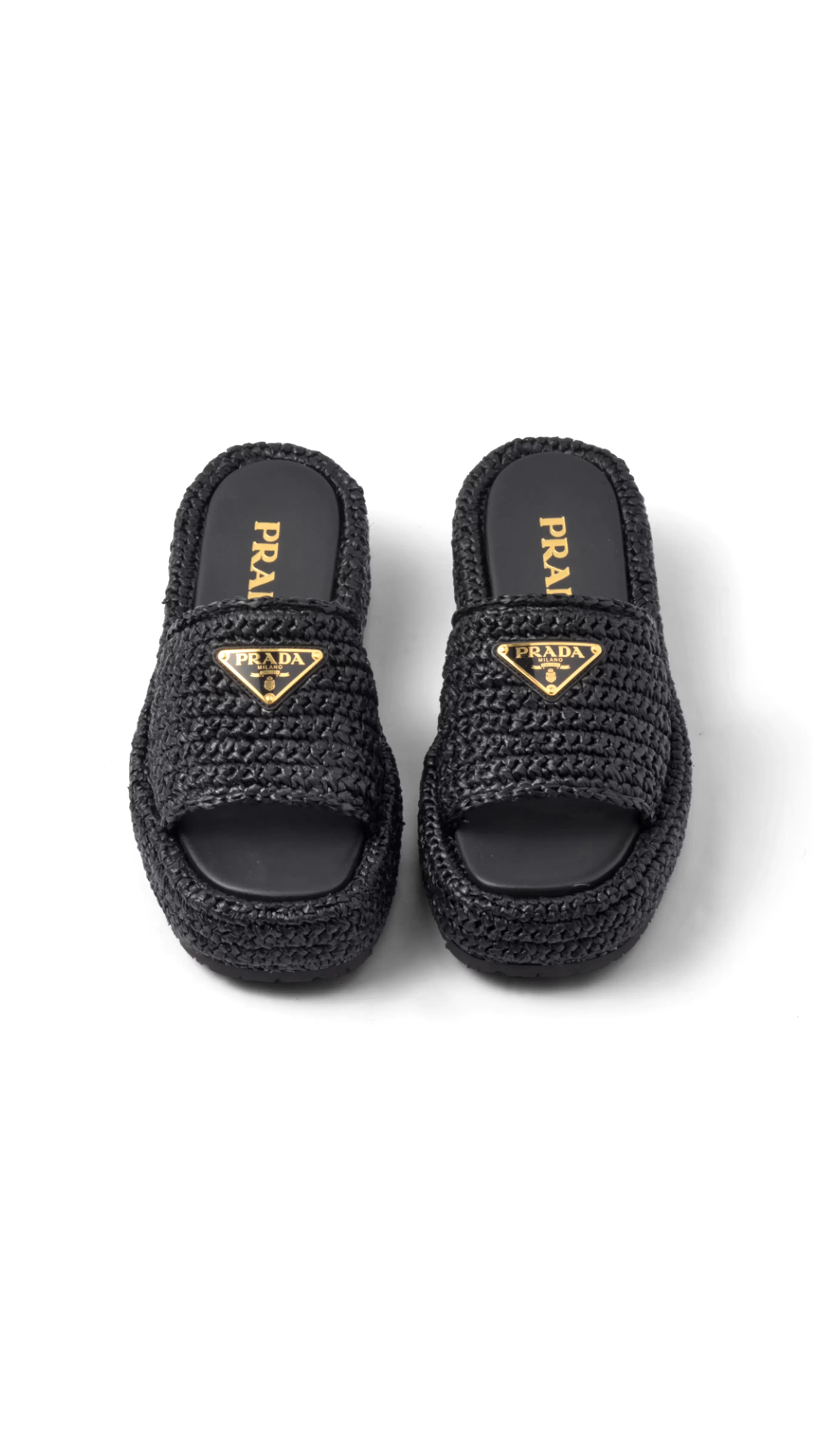 Crochet Flatform Slides - Black