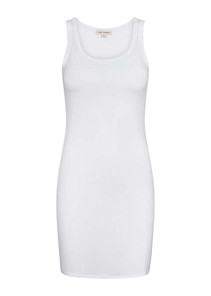 Esmé Studios Penelope Slim Fit Tank Dress - Kjole - White