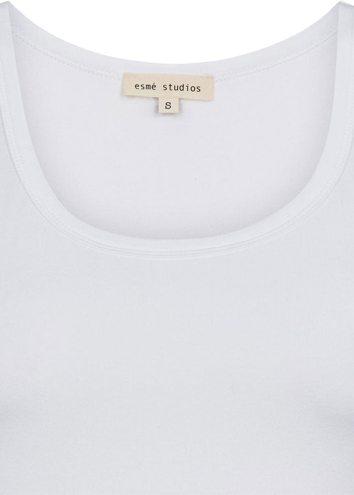 Esmé Studios Penelope Slim Fit Tank Dress - Kjole - White