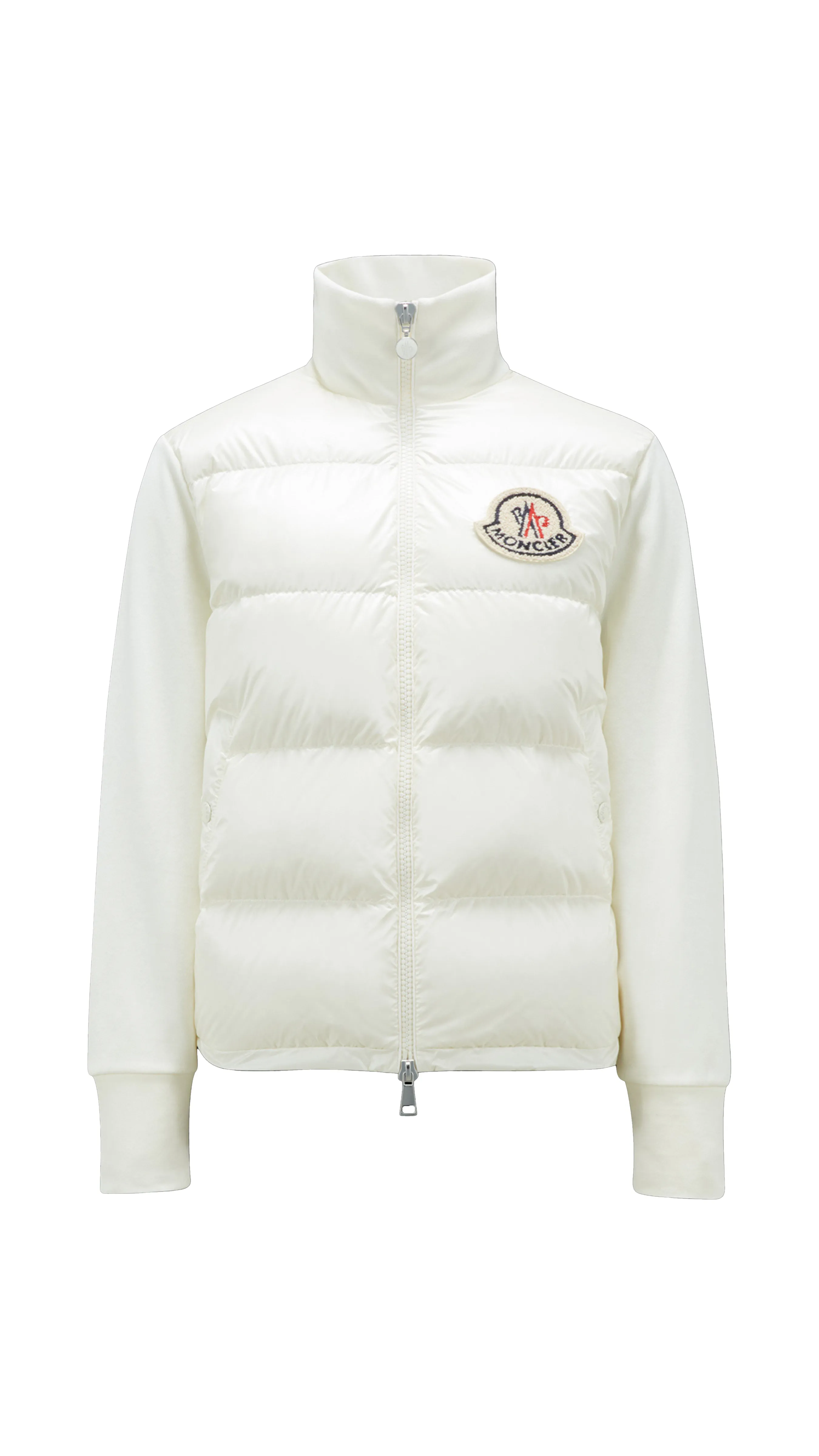 Padded Zip-Up Sweatshirt - White