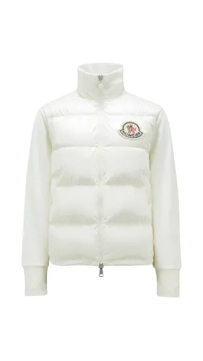 Padded Zip-Up Sweatshirt - White