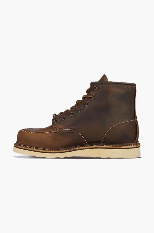 Red Wing suede shoes men's brown color