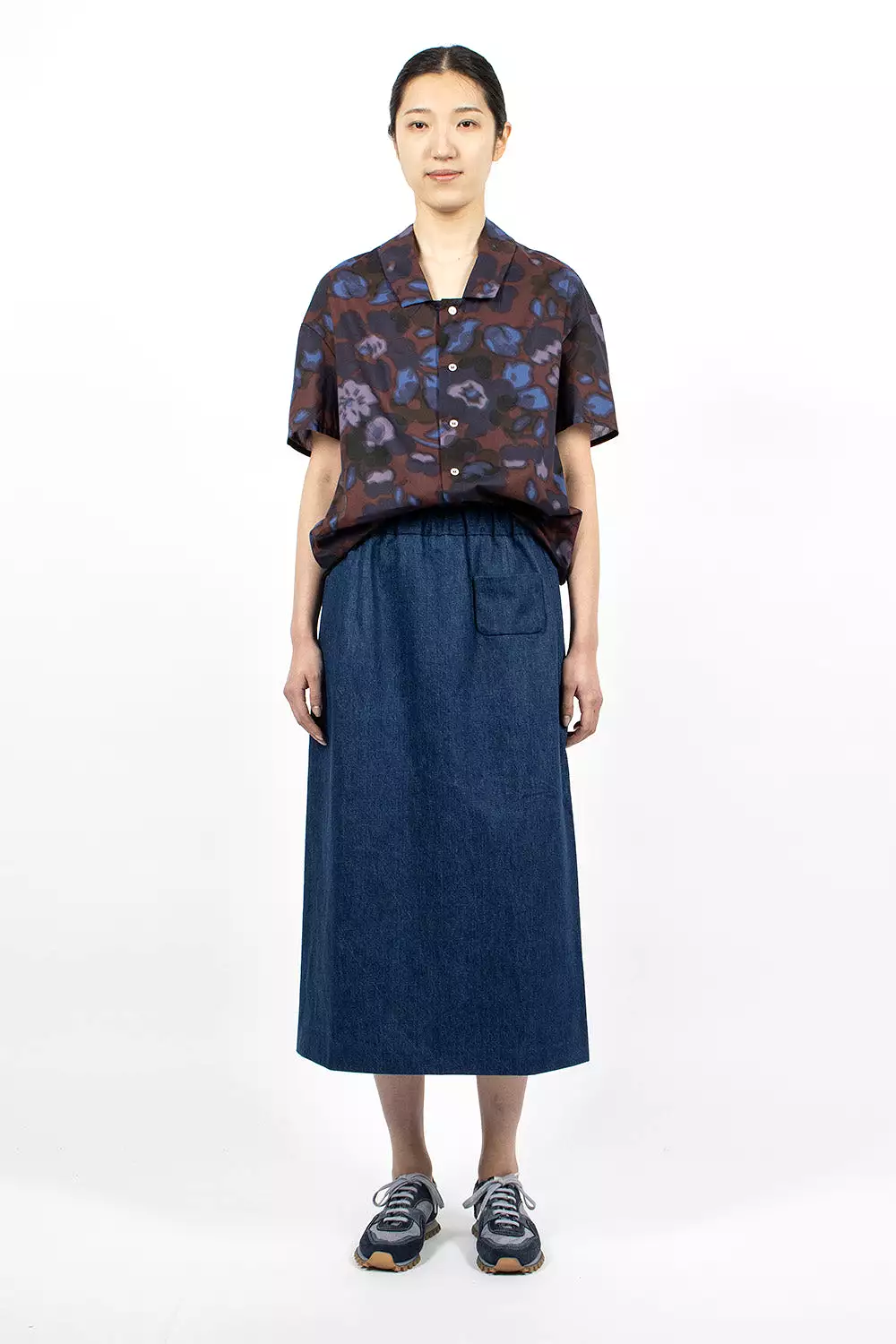 Simple Skirt Blue Denim