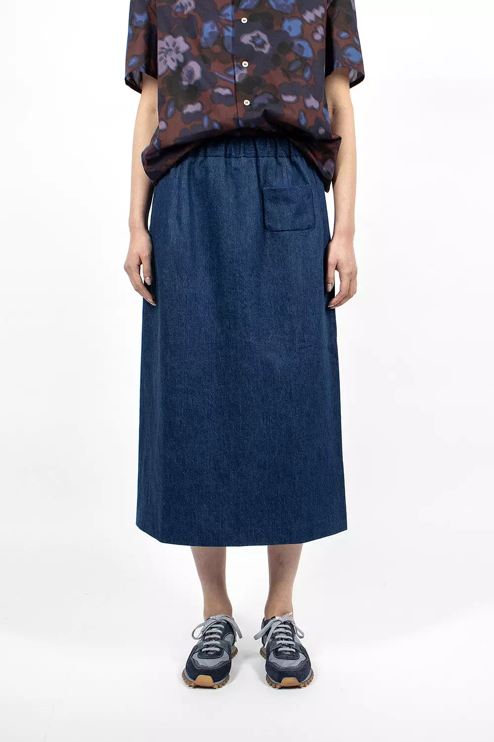 Simple Skirt Blue Denim