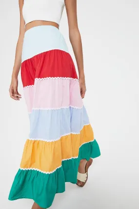 Skirts | Rainbow Tiered Maxi Skirt | Warehouse