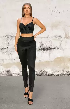 Snake print crop top and legging set