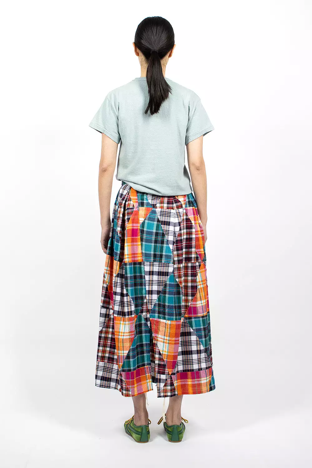 Tuck Skirt Multi Patchwork